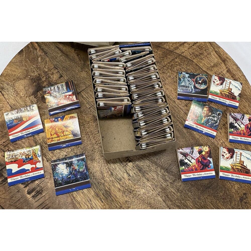 Box Lot Of 48 1975 Happy Birthday America Matchbooks JFK Apollo FDR July 4th